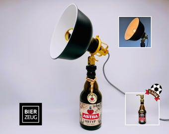 Astra Lamp &quot;Nordlicht&quot; | Handmade Table Lamp from Beer Bottle | Upcycled Decor Light | Perfect Gift for Beer and Hamburg Fans