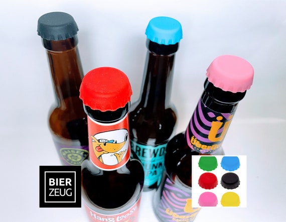 Silicone Crown Caps bierbuddys in a Set of 4 Resealing and Marking Bottles  Silicone Bottle Caps Dishwasher Safe -  Israel