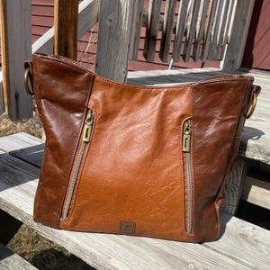 Brown Leather Convertible Bag