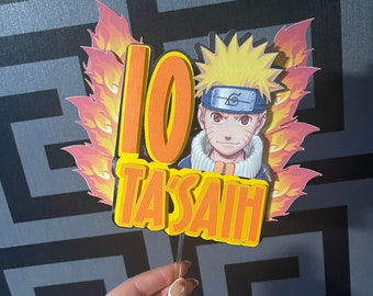6pcs YUESEN Cake Topper Naruto Mini Figurine Giocattoli per Bambini e Baby Shower Forniture per la Decorazione della Torta della Festa di Compleanno 
