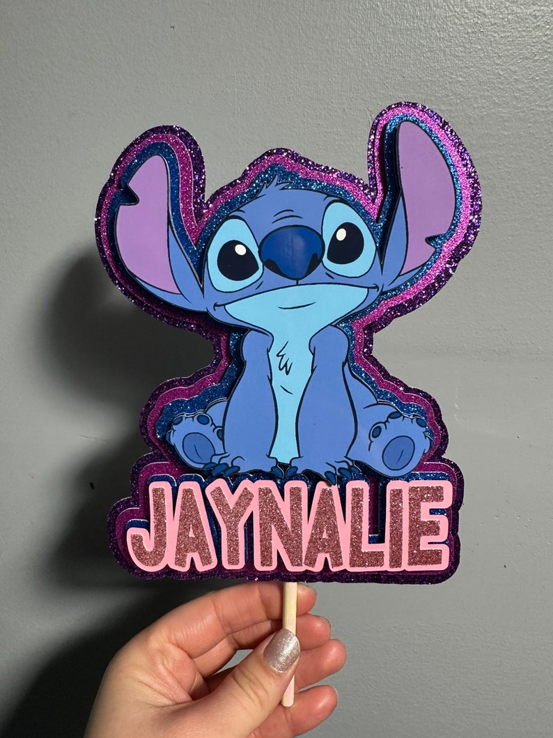 Stitch Cake Topperstitch Birthday Cake Topper 3D Cake Etsy