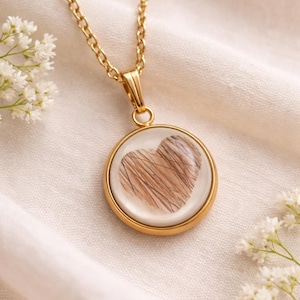 Tierhaarschmuck, Erinnerungsschmuck, Herz aus Tierhaar mit den Haaren Deines Tieres, Erinnerung, Andenken Haustier, Hund, Katze, Pferd