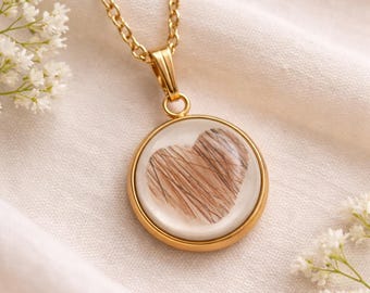 Tierhaarschmuck, Erinnerungsschmuck, Herz aus Tierhaar mit den Haaren Deines Tieres, Erinnerung, Andenken Haustier, Hund, Katze, Pferd