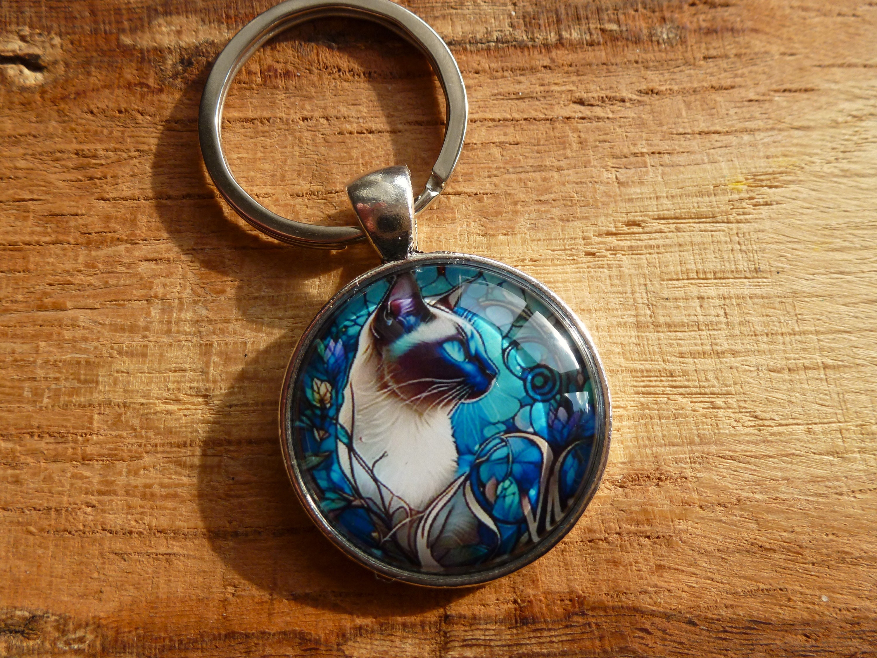 Keychain Cat, Mosaic, Keychain for Cat Owners, Gift, Cat