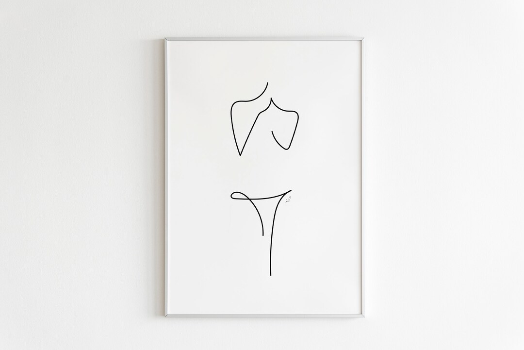 Body Art Line Drawing Line Art Woman Line Drawing Woman Etsy