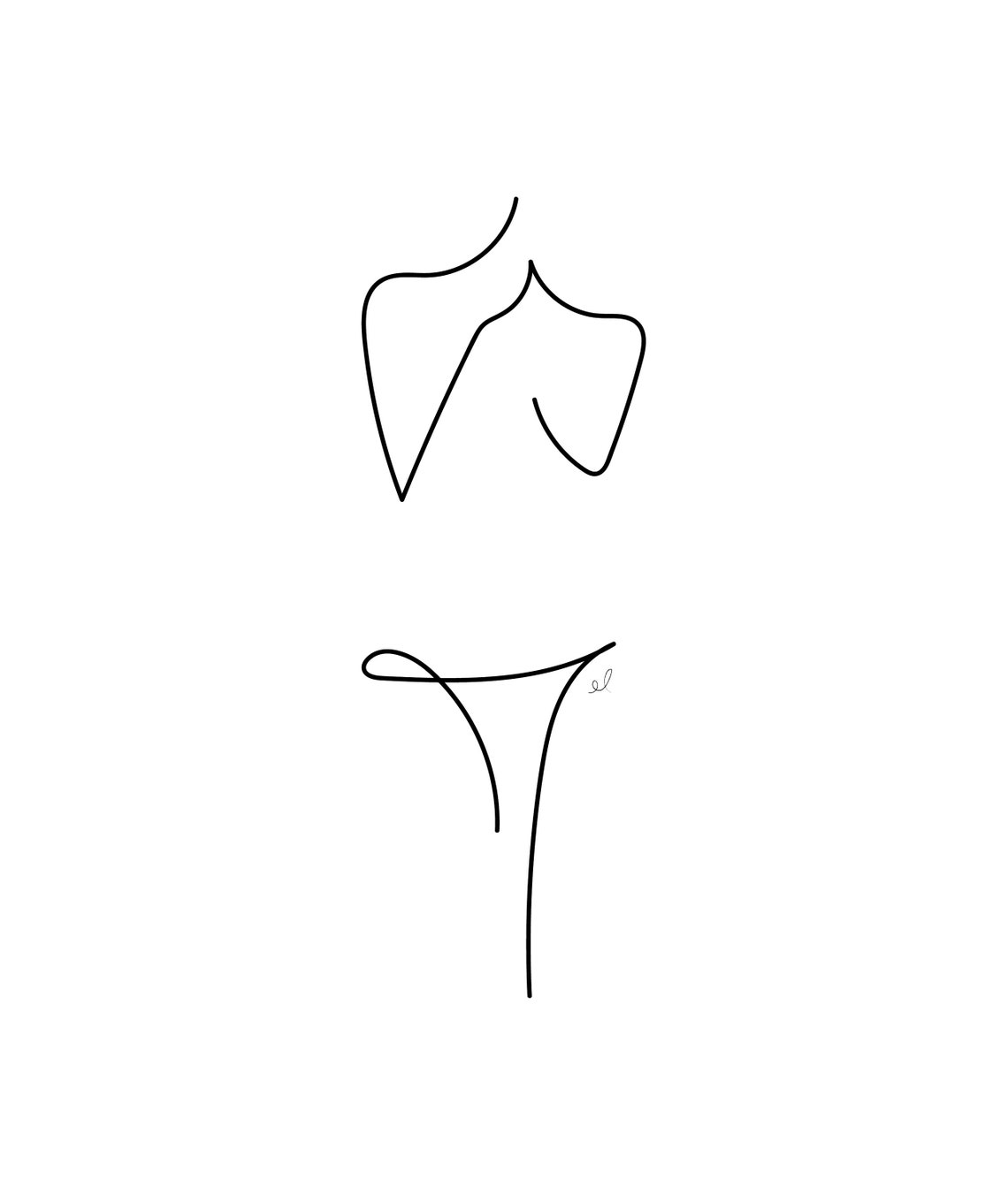 Body Art Line Drawing Line Art Woman Line Drawing Woman Etsy