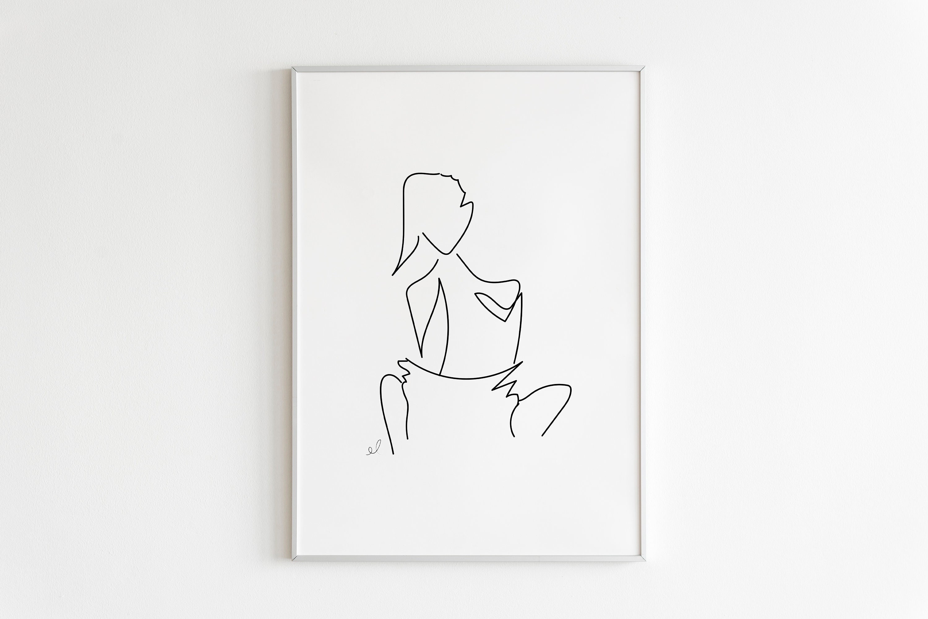 Body Art Line Drawing Line Art Woman Line Drawing Woman Etsy