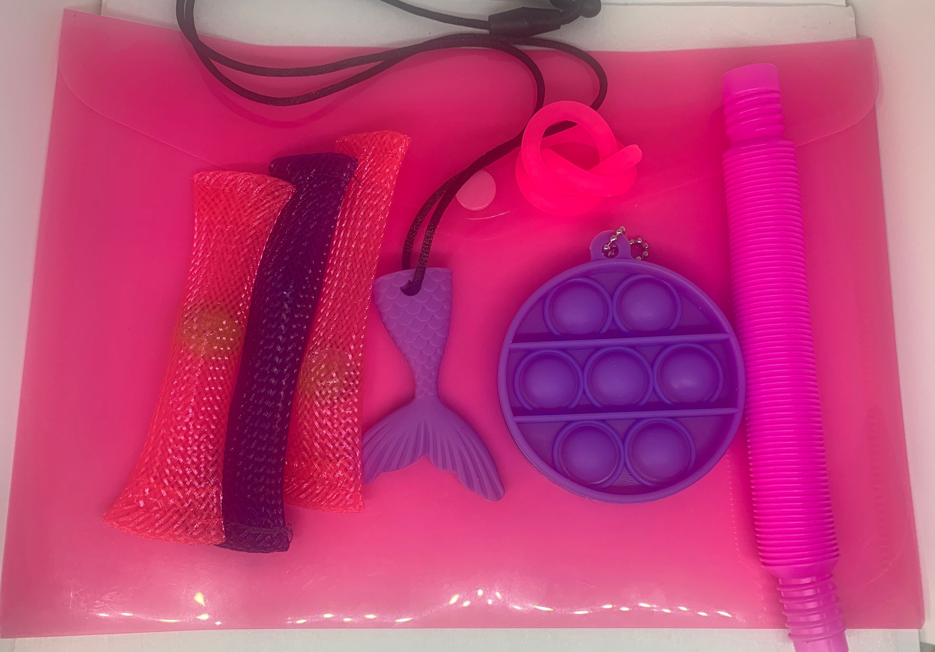 Fidget sensory pack Mini pop it keychain & Mermaid shaped Etsy