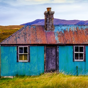 Scottish House, Sutherland, Luxury Photography Greetings Card