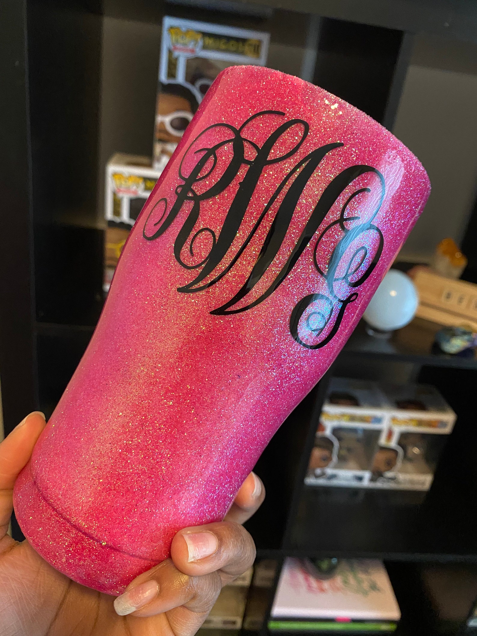 Customized Glitter Tumbler Etsy