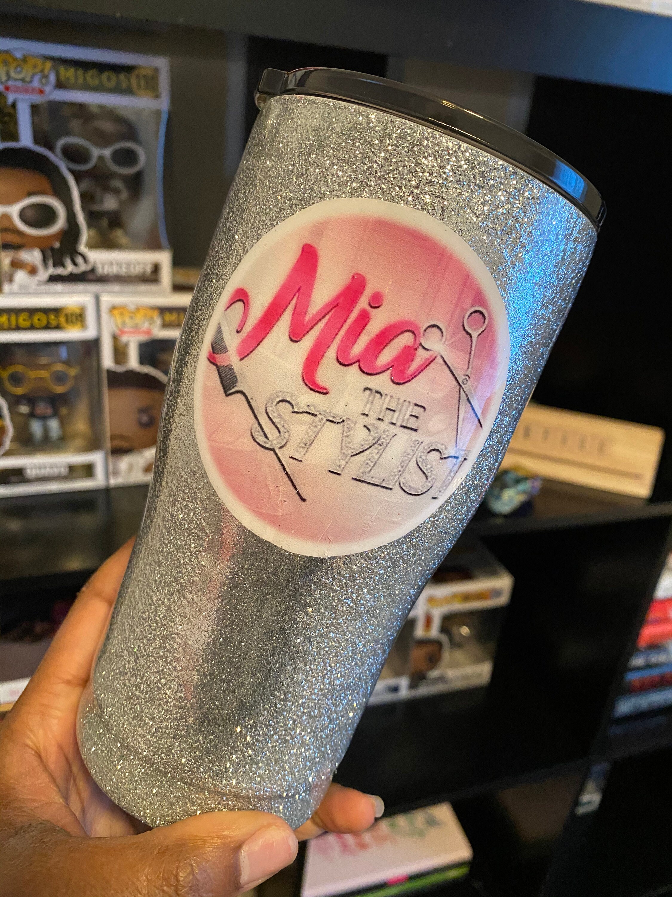 Logo Glitter Tumbler Etsy