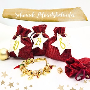 Jewelry Advent Calendar 2025 gold bracelet with 24 charms women gift woman Advent calendar filled girl sustainable Advent calendar