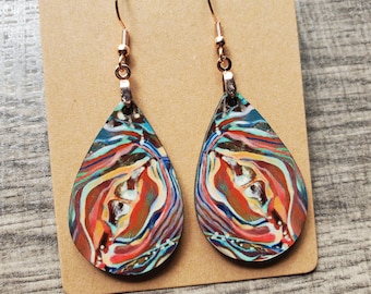 Synaptic Bloom Teardrop Earrings