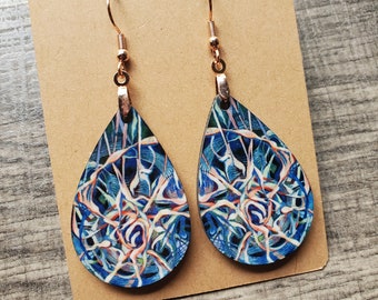 Cycle of Thought Teardrop Earrings