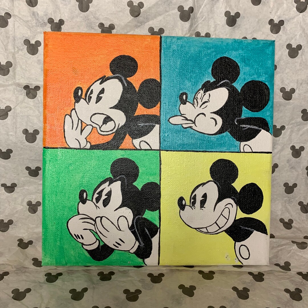 Disney Inspired Mickey Mouse Painting Etsy UK