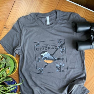 Chickadee Tee Shirt | Bird Identification Field Guide | Bird Lover Gift