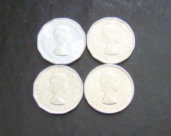 Monedas canadienses de 5 centavos - 1953 a 1964 - Isabel II