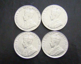 Monedas canadienses de 5 centavos - 1922 a 1936 - Jorge V