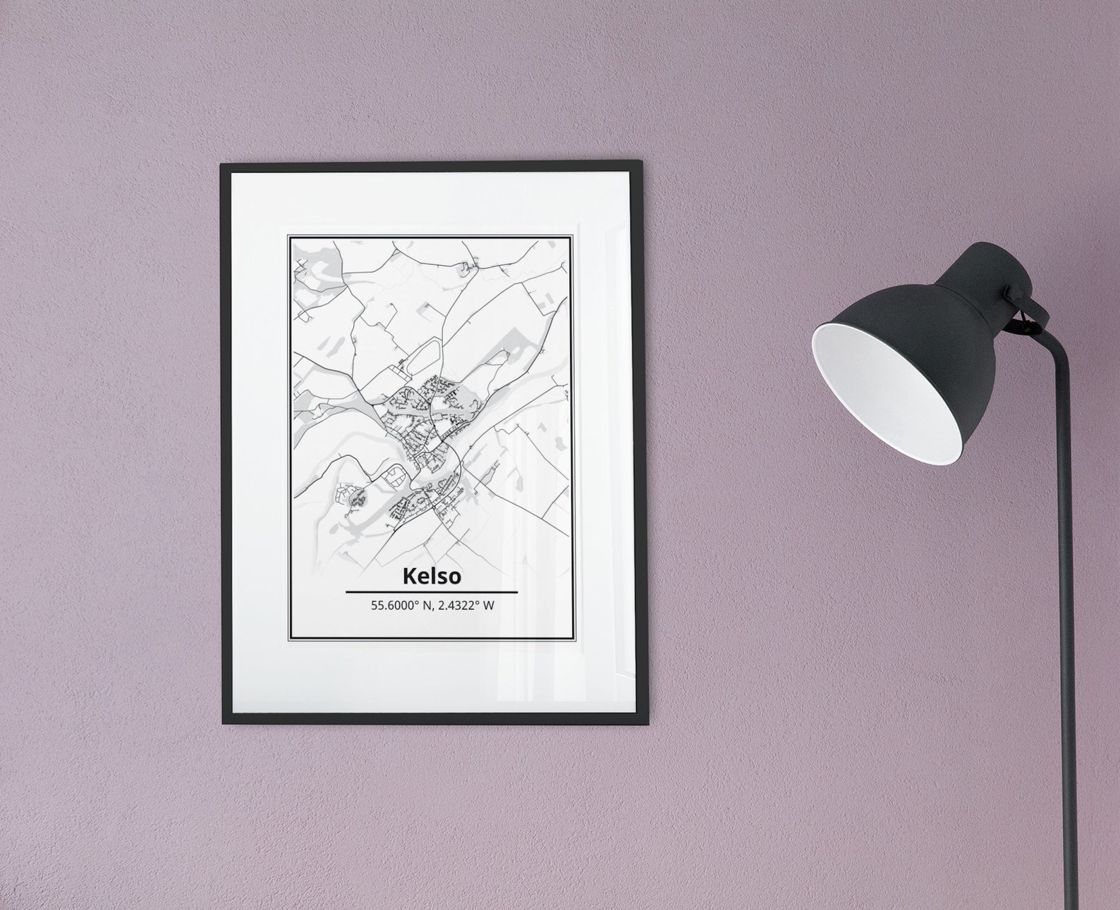 Kelso Scotland Map Poster Unframed Scottish Print Map Wall | Etsy