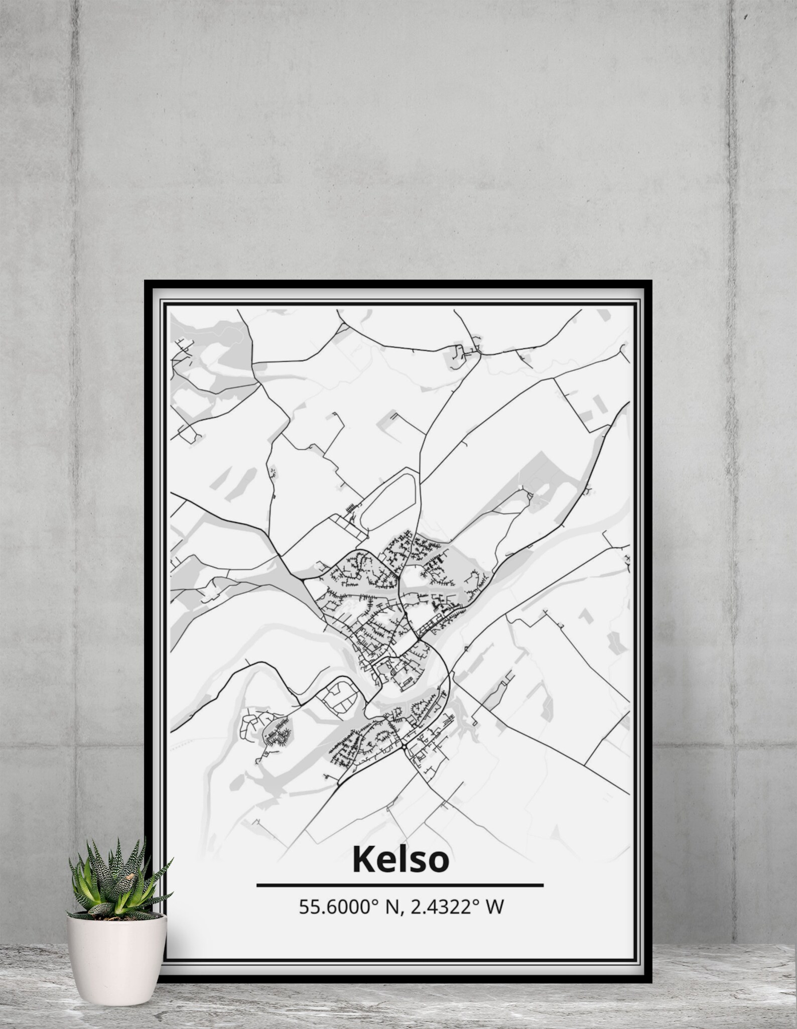 Kelso Scotland Map Poster Unframed Scottish Print Map Wall | Etsy