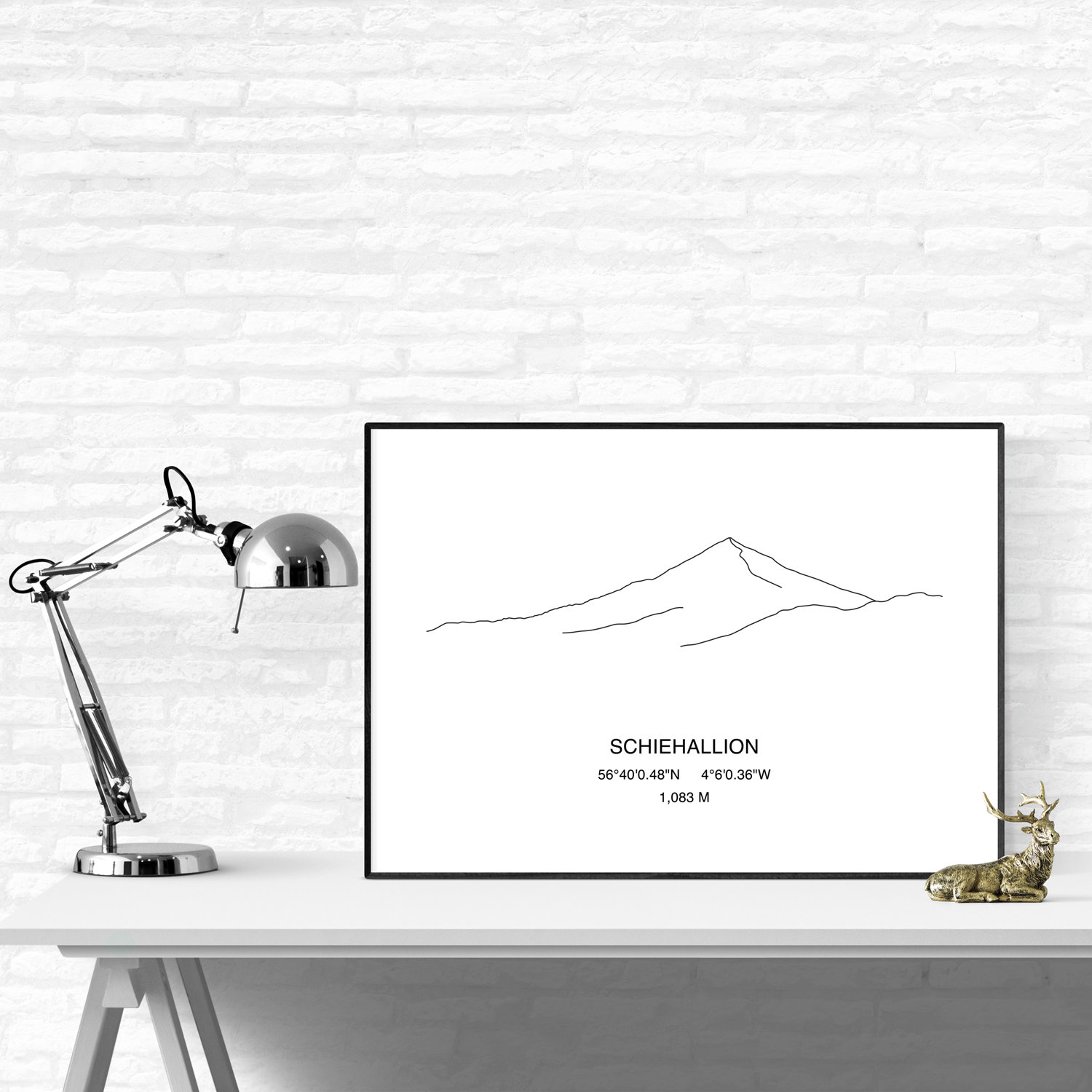 Schiehallion Munro Outline Wall Art Unframed Scottish Etsy
