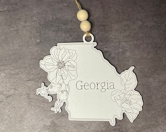 State Flower Ornaments.  Christmas Ornaments.  All States Available.