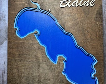 Montana Lakes.  Various Lakes.  Lake Maps.  Wall Art.  Lake Life.  Custom Available.