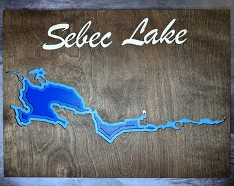 Maine Lakes.  Various Lakes.  Lake Maps.  Wall Art.  Lake Life.  Custom Available.