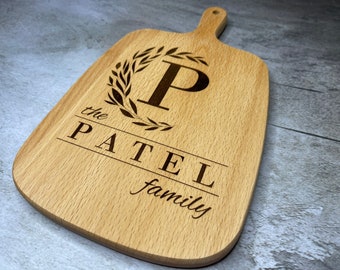 Family Name Cutting Board. Engraved Cutting Board