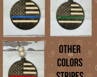 First Responder Ornaments. Military Ornaments.