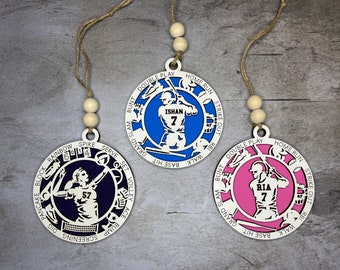 Sports Ornaments.  Baseball Ornament.  Softball Ornament. Football Ornament.