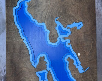 Utah Lakes.  Various Lakes.  Lake Maps.  Wall Art.  Lake Life.  Custom Available.