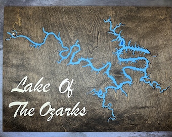 Missouri Lakes.  Various Lakes.  Lake Maps.  Wall Art.  Lake Life.  Custom Available.