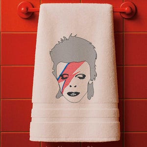 David Bowie Hand Towel: Glam Rock Kitchen Decor, Music Fan Gift