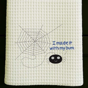 Funny Spider Hand Towel: Cheeky Bum Design - Halloween Decor