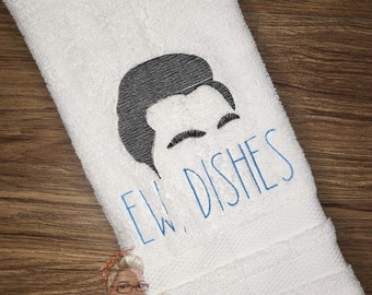 Ew Dishes Hand Towel Design