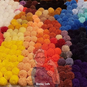 Large Handmade 3&quot; Pom-Poms - Single or Garland - Super Thick