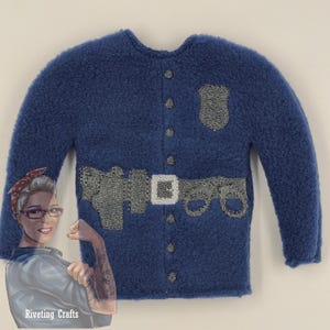 Disfraz de elfo policía: Camisa polar para muñecas de 30 cm