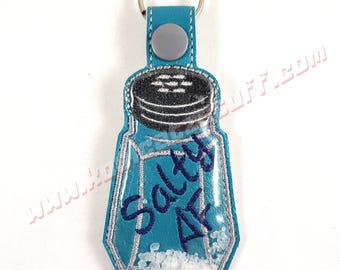 Porte-clés Salty AF – Porte-clés salière drôle, cadeau humoristique, accessoire sarcastique