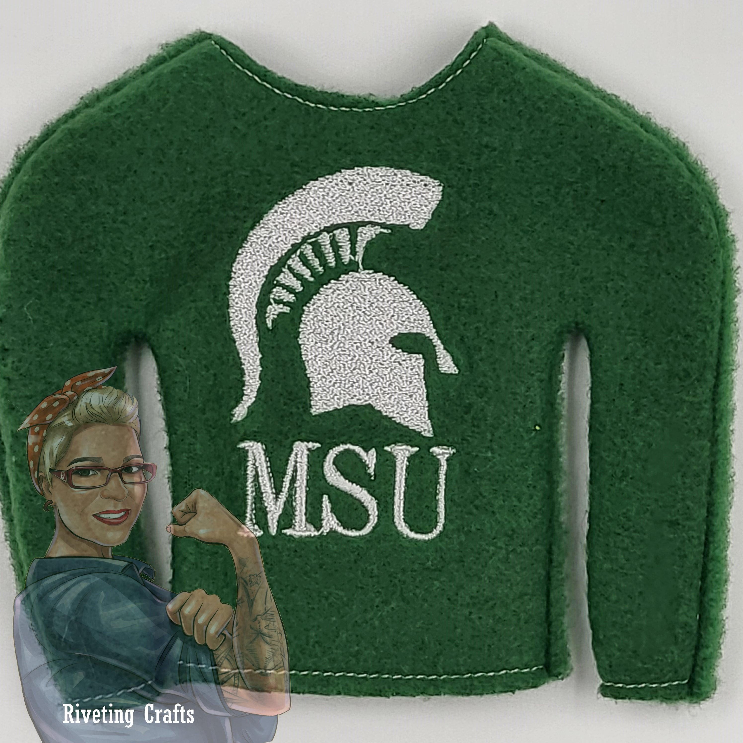 Michigan State Green Western Hat “S” Felt Cowboy Hat Vintage MSU Maybe it main image 2