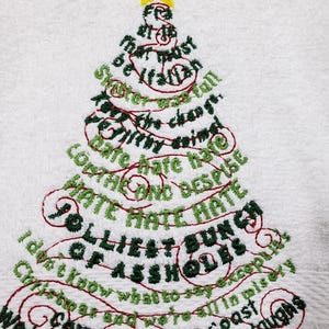 Christmas Sarcasm Tree Hand Towel Design