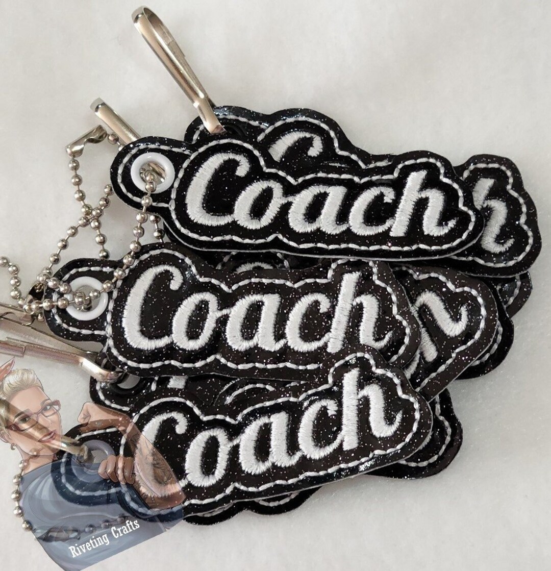 Coach Zipper Pull Keychain Etsy