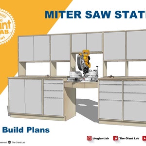 Miter Saw Station + Stop block // PDF Build Plans