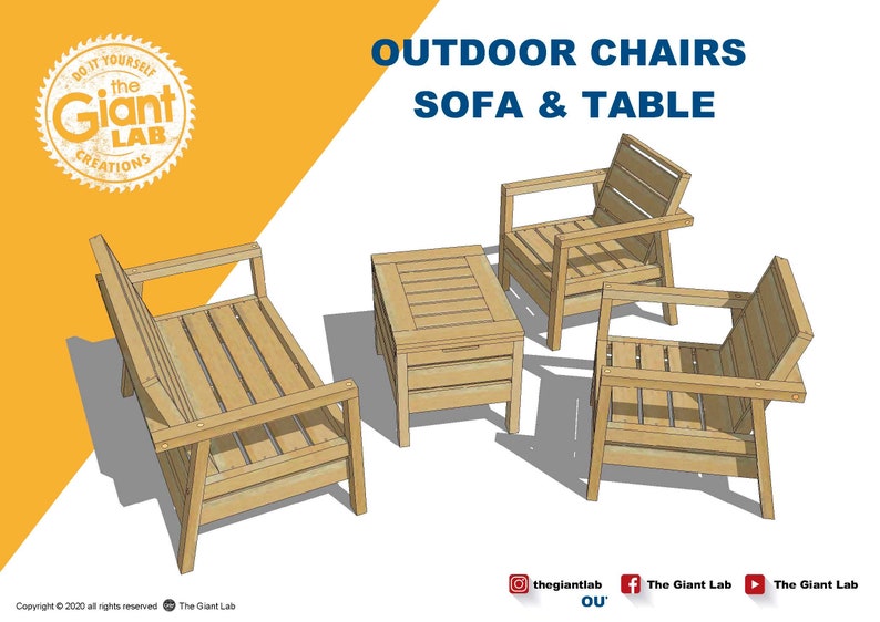 Outdoor Furniture // PDF Build Plans - Etsy