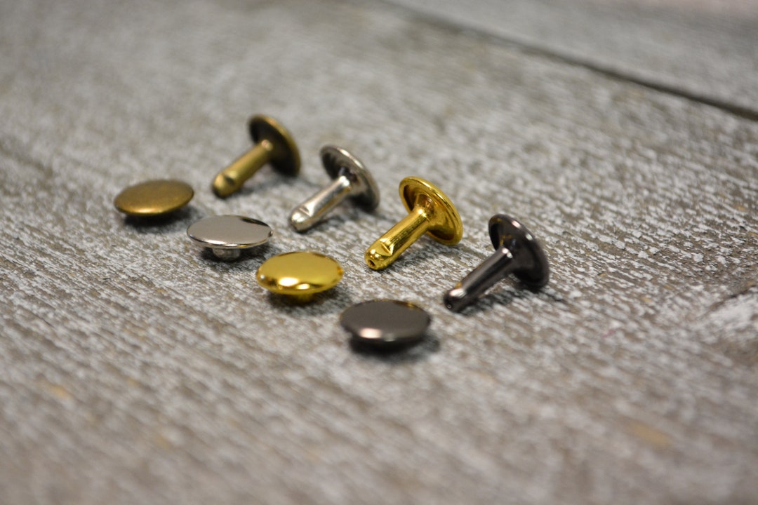 100 Sets Rivets, Double Cap Rivets, Leather Rivets, Leatherworking
