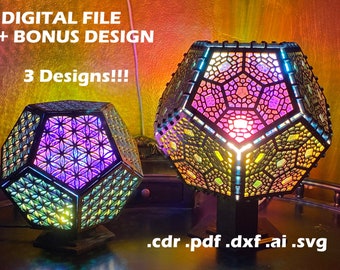 Dodecahedron Lamp, Digital File