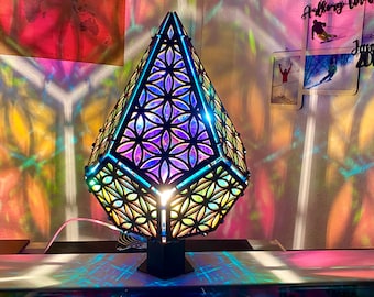 Pyramid Spectrum Lamp "Flower of Life"