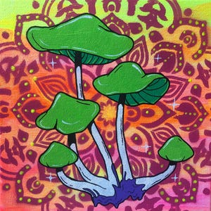 mandala mushroom print