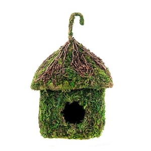 Vine Roof Moss Vogelhuisje Afmetingen: 6 "x 8"
