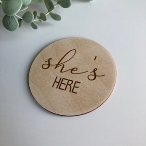 C'est un garçon | C'est une fille | N'est-elle pas adorable | N'est-il pas merveilleux | Disque révélateur de genre double face | Panneau faire-part de naissance